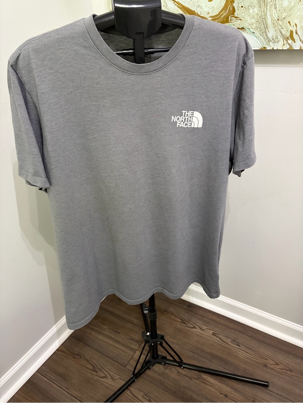 The North Face Men’s Short-Sleeve Crew T-Shirt — Gray with White Logo